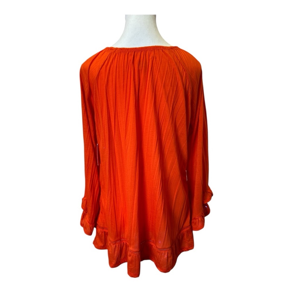 Sag Harbor Ruffled 3/4 Sleeve Blouse NWT - Picture 6 of 9